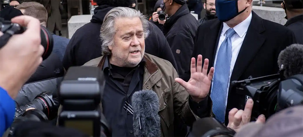 Steve Bannon Surrenders to FBI on Contempt Charges for Defying Capitol Attack Subpoena