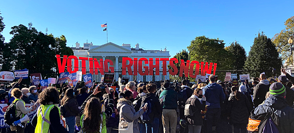 Protect Voting Rights Now! MLK's Granddaughter, Ben Jealous and More Risk Arrest at White House Protest