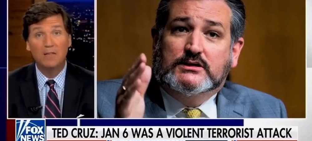 Ted Cruz Kisses Tucker Carlson's Feet, Exposing the Far Right's Ugly Underbelly