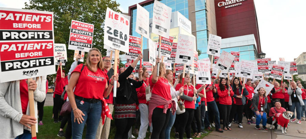 In Minnesota, the Largest Private-Sector Nurses Strike in US History