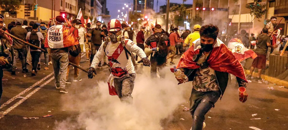 A Massacre In Peru Death Toll Tops 17 As Protests Mount After Ouster   051677 Peru Protesters 121722 