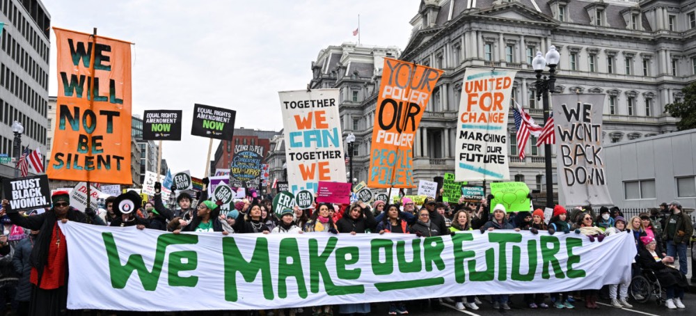 Days Before Trump Takes Office, Thousands of Protestors March in Washington, D.C.